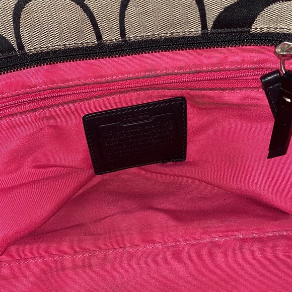 Vintage Coach Label Tote Bag Black and Grey - Picture 8 of 10